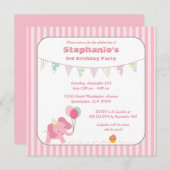 Invitation à la fête d'anniversaire avec des rayur (Devant / Derrière)