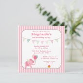 Invitation à la fête d'anniversaire avec des rayur (Debout devant)