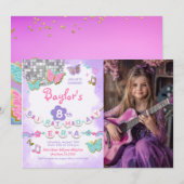 Invitation à la fête d'anniversaire avec photo (Devant / Derrière)