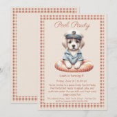 Invitation à la fête d'anniversaire avec piscine S (Devant / Derrière)