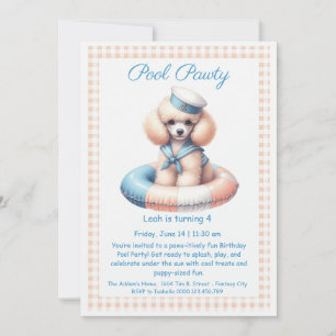 Invitation à la fête d'anniversaire avec piscine S
