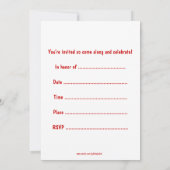 Invitation à la fête d'anniversaire avec voiture (Dos)