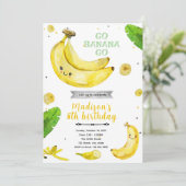 Invitation à la fête d'anniversaire Banane (Debout devant)