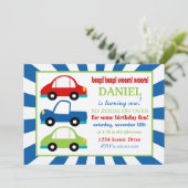 Invitation à la fête d'anniversaire Beep Beep Beep (Debout devant)