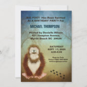 Invitation à la fête d'anniversaire Big Foot (Devant)