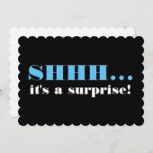 Invitation à la fête d'anniversaire Black and Blue (Devant / Derrière)