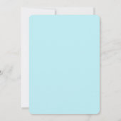 invitation à la fête d'anniversaire bleu bébé (Dos)