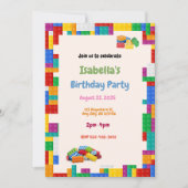 Invitation à la fête d'anniversaire Blocks (Devant)