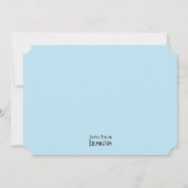 Invitation à la fête d'anniversaire Blue and Gold (Dos)