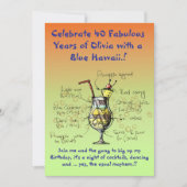 Invitation à la fête d'anniversaire Blue Hawaii (Devant)