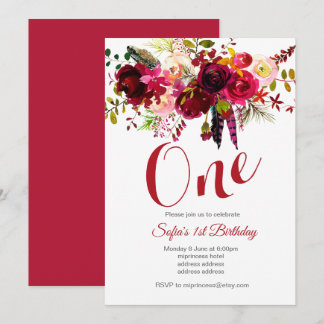 invitation à la fête d'anniversaire bohochique