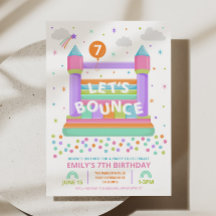 Invitation à la fête d'anniversaire Bounce