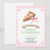 Invitation à la fête d'anniversaire bow pie (Devant / Derrière)