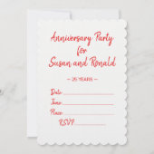 Invitation à la fête d'anniversaire Cake And Roses (Dos)