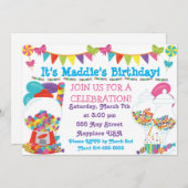 Invitation à la fête d'anniversaire Candy (Devant / Derrière)