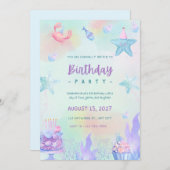 Invitation à la fête d'anniversaire | Canva modifi (Devant / Derrière)