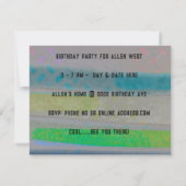Invitation à la fête d'anniversaire célébration pi (Dos)