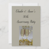 Invitation à la fête d'anniversaire Champagne & St (Devant)