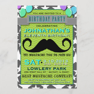 Invitation à la fête d'anniversaire Chevron de la