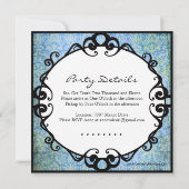 Invitation à la fête d'anniversaire Classy Damask (Dos)