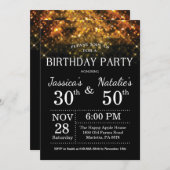 Invitation à la fête d'anniversaire conjointe des  (Devant / Derrière)