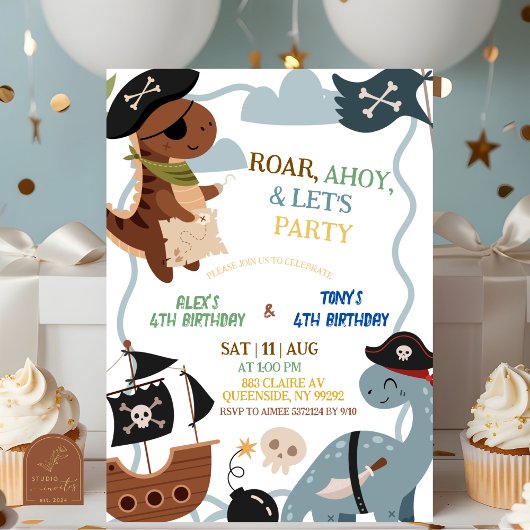 Invitation à la fête d'anniversaire conjointe des