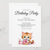 Invitation à la fête d'anniversaire, couleur de l' (Devant / Derrière)