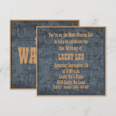 Invitation à la fête d'anniversaire Cowboy/Cowgirl (Devant / Derrière)