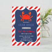 Invitation à la fête d'anniversaire Crab shack (Debout devant)