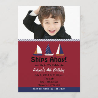Invitation à la fête d'anniversaire d'Ahoy