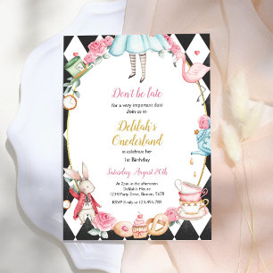 Invitation à la fête d'anniversaire d'Alice au pay