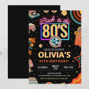 Invitation à la fête d'anniversaire dans les année