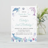 Invitation à la fête d'anniversaire dans l'océan (Debout devant)