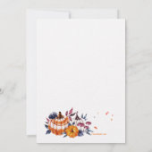 Invitation à la fête d'anniversaire d'automne (Dos)