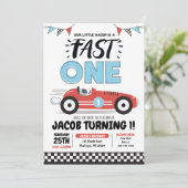 Invitation à la fête d'anniversaire de 1 an Fast O (Debout devant)