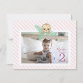 Invitation à la fête d'anniversaire de 2 ans de bé (Devant)