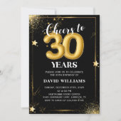 Invitation à la fête d'anniversaire de 30 ans Blac (Devant)