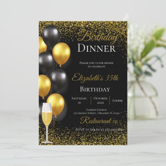 Invitation à la fête d'anniversaire de 35 ans (Debout devant)