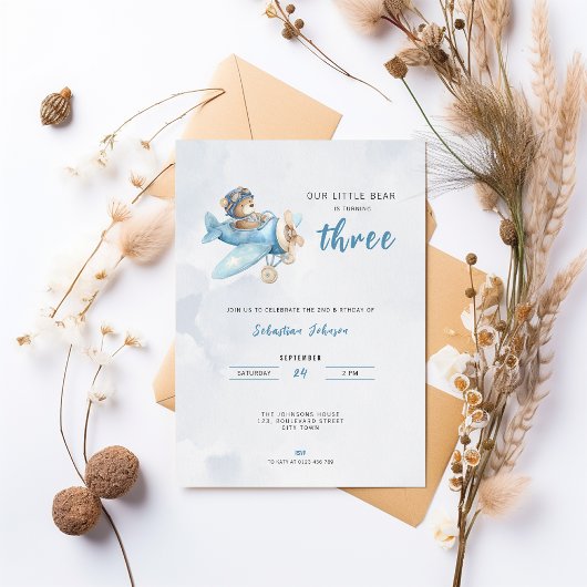 Invitation à la fête d'anniversaire de 3 ans de l'