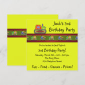 Invitation à la fête d'anniversaire de 3 ans de Ye (Devant / Derrière)