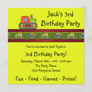 Invitation à la fête d'anniversaire de 3 ans de Ye