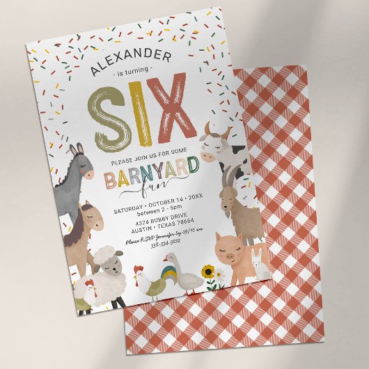 Invitation à la fête d'anniversaire de 6 ans de la