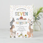 Invitation à la fête d'anniversaire de 7 ans de la (Debout devant)