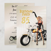 Invitation à la fête d'anniversaire de 85 ans (Devant / Derrière)