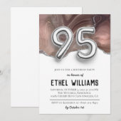Invitation à la fête d'anniversaire de 95 ans (Devant / Derrière)