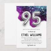 Invitation à la fête d'anniversaire de 95 ans (Devant / Derrière)