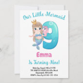 Invitation à la fête d'anniversaire de 9 ans de la (Devant)