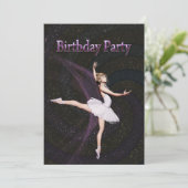 Invitation à la fête d'anniversaire de Ballerina (Debout devant)