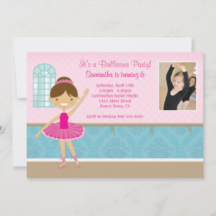 Invitation à la fête d'anniversaire de Ballerina