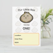 Invitation à la fête d'anniversaire de Bao Dumplin (Debout devant)